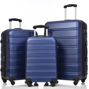 SET DE VALISES Lot de 3 valises rigide, matière ABS, avec serrure