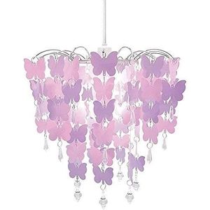 Creux sculpté fleurs LED plafonnier Lustre papillon chambre D'enfants salon lampe rose