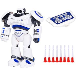 ROBOT - ANIMAL ANIMÉ DREAMADE Robot RC Intelligent Programmable, Robot Télécommandé de Combat 8 Balles, Marche et Danse, Cadeau pour Enfant 6Ans+, Bleu