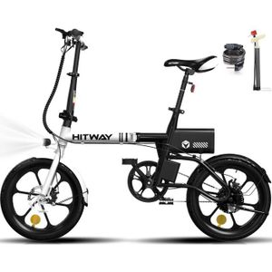 VÉLO ASSISTANCE ÉLEC Vélo électrique pliable HITWAY - BK35-HW - Batterie amovible 36V 6,0Ah - Autonomie max 60km