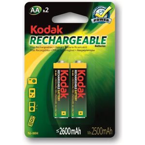 PILES KODAK Piles rechargeables Ni-MH LR06/AA 1,2V batterie 2600mAh - Vendu par paire