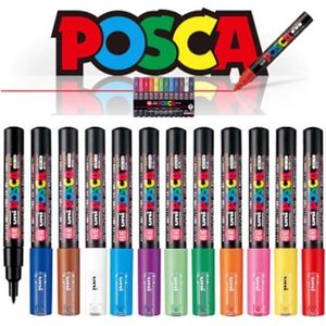 POSCA - Mitsubishi Pencil - Mallette 60 marqueurs Pointes Extra