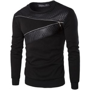 PULL Pull Homme Col Roulé Grande Taille - Noir - Manche