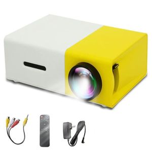 Vidéoprojecteur Mini Projecteur, Vidéoprojecteur Portable, Rétroprojecteur à LED pour Home Cinéma, Compatible avec HDMI USB TV AV et Télécommande