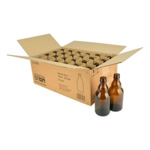 BIERE Bouteille de bière Steinie 33 cl, brun, 26 mm, boîte 24 pcs211