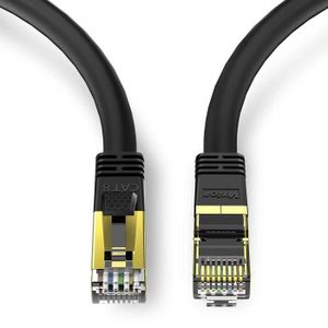 Câble Ethernet de Classe 8, 0,5m 1m 9m 12M 15m 18m 30m câble de réseau  Internet Haute Vitesse Lourd, à l'intérieur et à l'extérieur du Mur de  Blindage