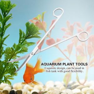 en Acier Inoxydable pour Aquarium Plante Aquatique incurvé Tondeuse décorative Outils FOONEE Fish Tank Plante Ciseaux 