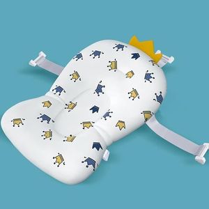 ASSISE BAIN BÉBÉ Bébé Coussin de Baignoire，VIPITH Anti-Dérapant pour Siège de Lit de Baigneur Flottant pour Douche de Bébé, Couronne blanche