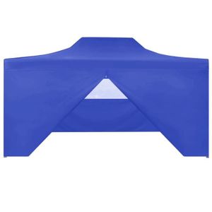 TONNELLE - BARNUM ZERODIS Tente de réception pliable avec 4 parois 3x4 m Acier Bleu ZER7324977771088
