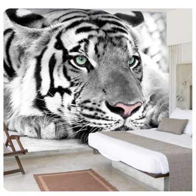 Autocollant Mural 3D Tigre Blanc – Décoration Adhésive, Vinyle Résistant à L’eau, Facile à Poser Et à Retirer - 4