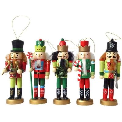 Figurines Casse-noisette En Bois à Suspendre (x6) - Collection De Noël Bloomingville