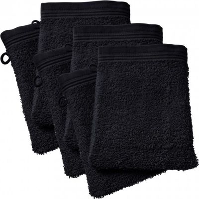 Lot de 10 gants de toilette microfibre (noir) taille 15 x 21 cm, gants de  bain de tissu éponge - Cdiscount Maison