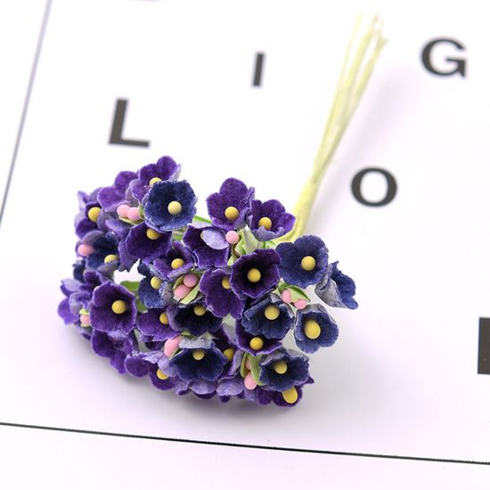 Bouquet De 20 Roses à Paillettes Bleues - Fausses Fleurs Avec Tiges Et Rubans, Parfait Pour Mariage Ou Décoration