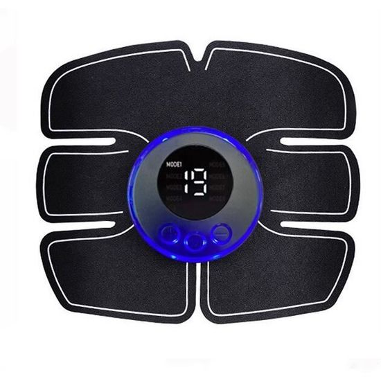 Appareil De Musculation EMS - Pour Abdos, Bras, Jambes, Affichage Calories, Noir