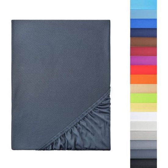 Drap-housse En Microfibre – Blanc, 90 X 190 X 25 Cm, élastique 360°, Infroissable Et Doux