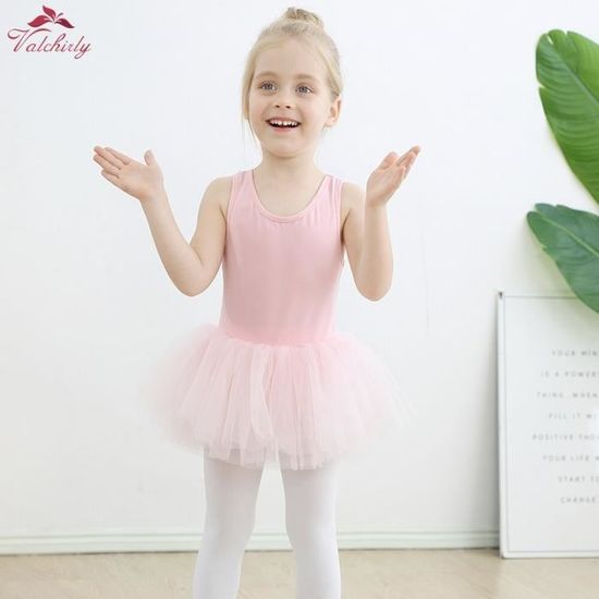 Vetements de danse pour filles justaucorps de Ballet en coton Costume de classe avec jupe Tutu vetements de ballerine FDEFA68 Cdiscount Sport