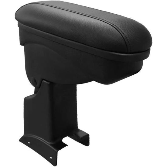Accoudoir Réglable Pour Peugeot 206 (1998-2009) – Noir Simili Cuir – Glisse Et S’incline – Rangement Intégré – Confort Assuré - 1