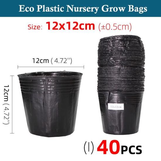 Sacs De Culture Carrés FUTUREORYY - Lot De 2, Tissu Respirant 50x30x20 Cm Et 40x30x20 Cm, Réutilisables Pour Potager Balcon Jardin