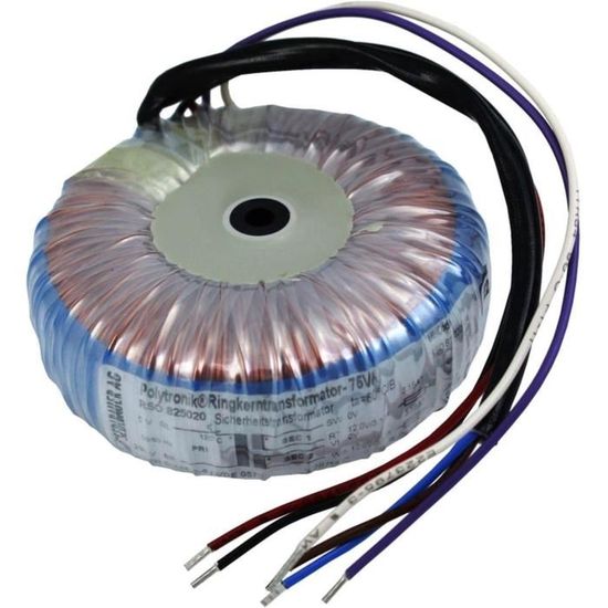 Transformateur Toroïdal 100VA Sedlbauer - 230V Vers 2x6V 12V - Modèle RSO-826024