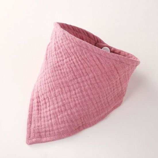 QOMJUFA 2PCS Bavoirs Bébé Coton Avec Écharpe - Bandana Mousseline Unisexe Coeurs Et Arcs-en-Ciel Pour Garçons Et Filles