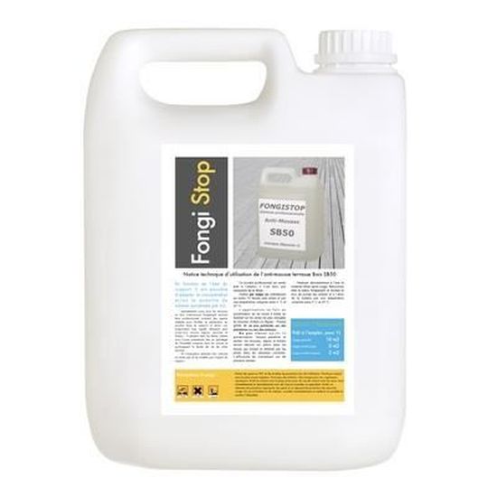 Fongistop Anti Mousse Terrasse En Bois Pret A L Emploi Sb50 5 Litres 25 M2 Achat Vente Desherbant Herbicide Fongistop Anti Mousse Ter Cdiscount