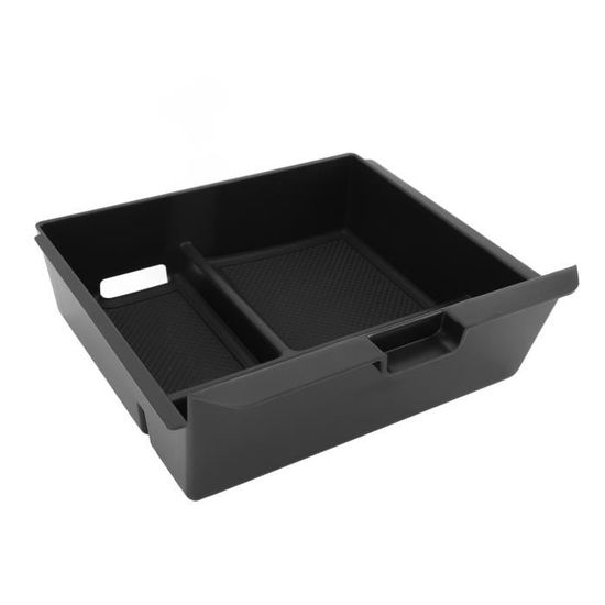 Plateau De Rangement Pour Console Centrale Volkswagen ID.4 2021 - ABS Noir 24x20x5 Cm Organisation Intérieur Voiture