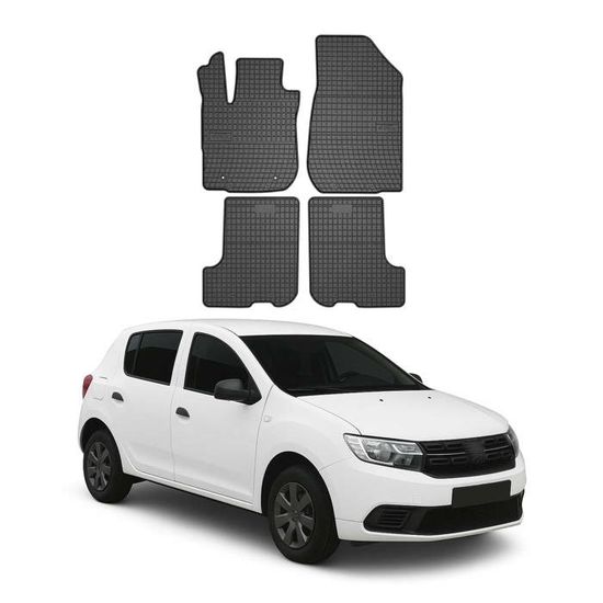 Tapis Voiture Sur Mesure Dacia Sandero II & Stepway II (2013-2020) - Fabrication Française - 4 Pièces Moquette Antidérapante