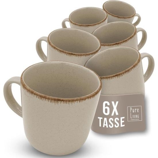 Service de Vaisselle pour 6 Personnes en Porcelaine et Grès