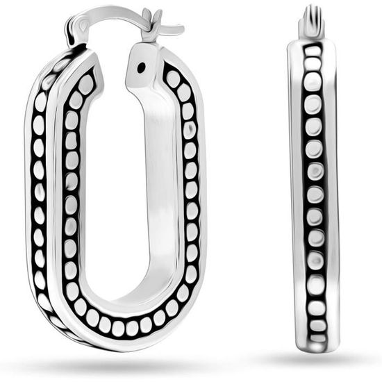 Boucles d'oreilles Créoles AÉLYS en Argent 925/1000 Jaune - 35 mm - AE