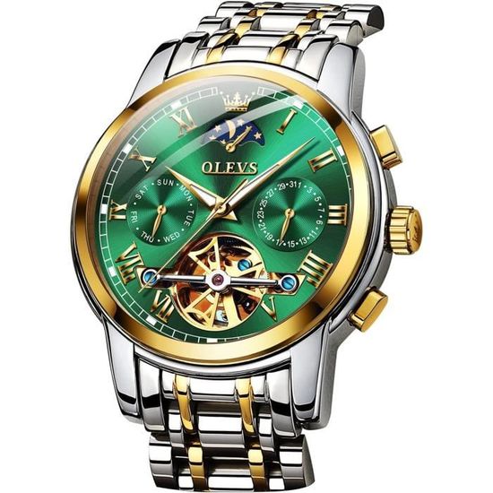 Montre de luxe lumineuse pour homme