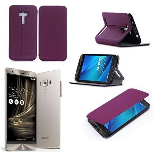 Étui Portefeuille Pour Asus Zenfone 12 Ultra - Housse Rabat, 3 Fentes Cartes, Similicuir, Protection 360°, Neuf
