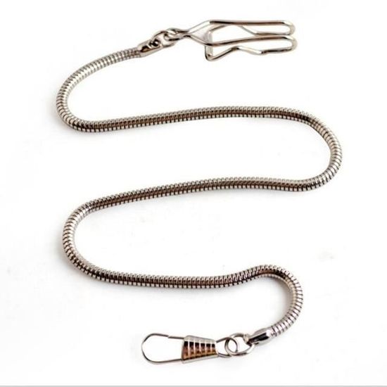 Étui Cuir Montre De Poche Vintage - Pochette Rangement Avec Chaîne Pour Homme
