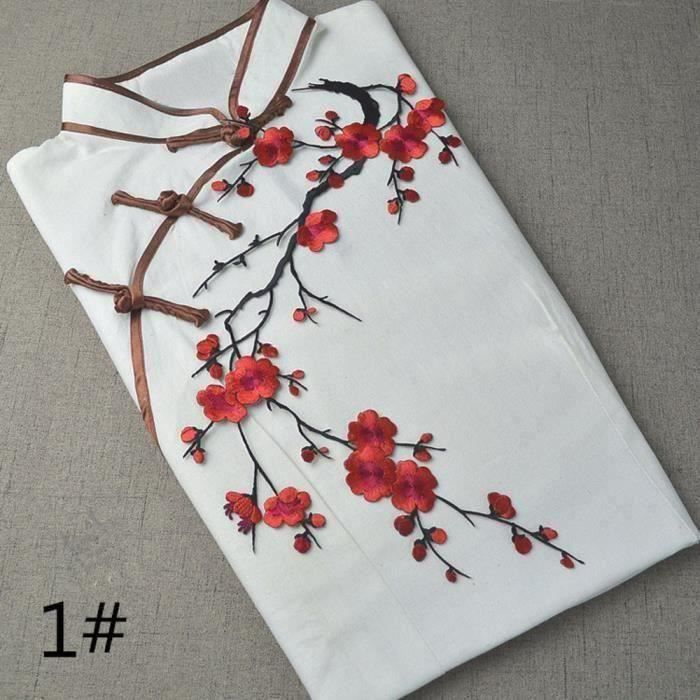 Décoratif Chinois Floral Prune Blossom Imprimé Craft Sewing 100% tissu de coton