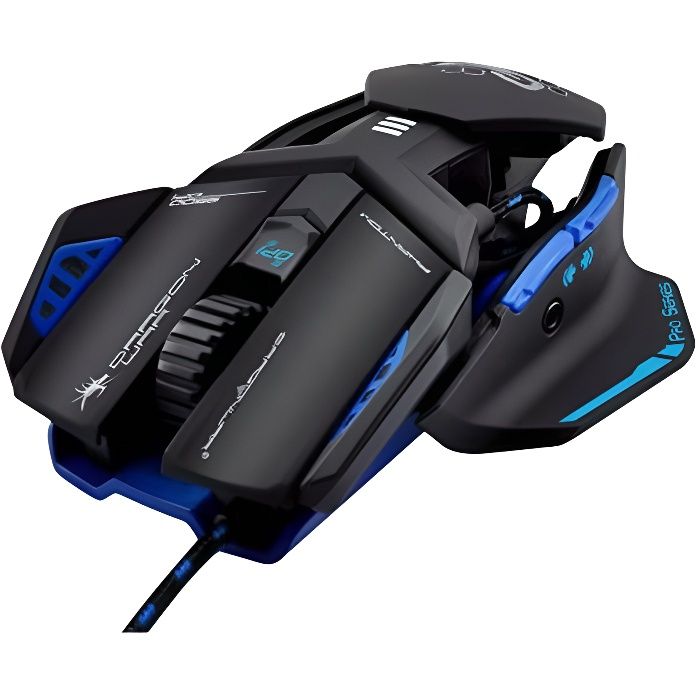 Dragon War Souris Gamer Phantom 4.1 - Filaire - Laser - 9 500 dpi - 7 Boutons - Bleue - PC