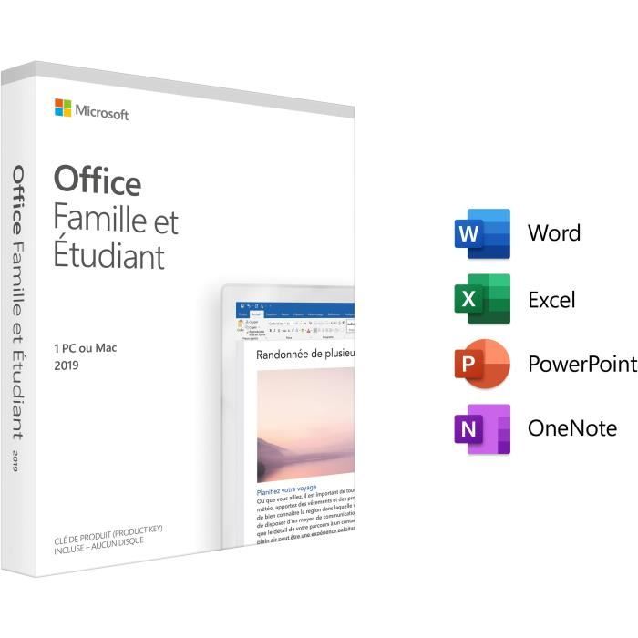 Microsoft Office 2019 Home and student.
