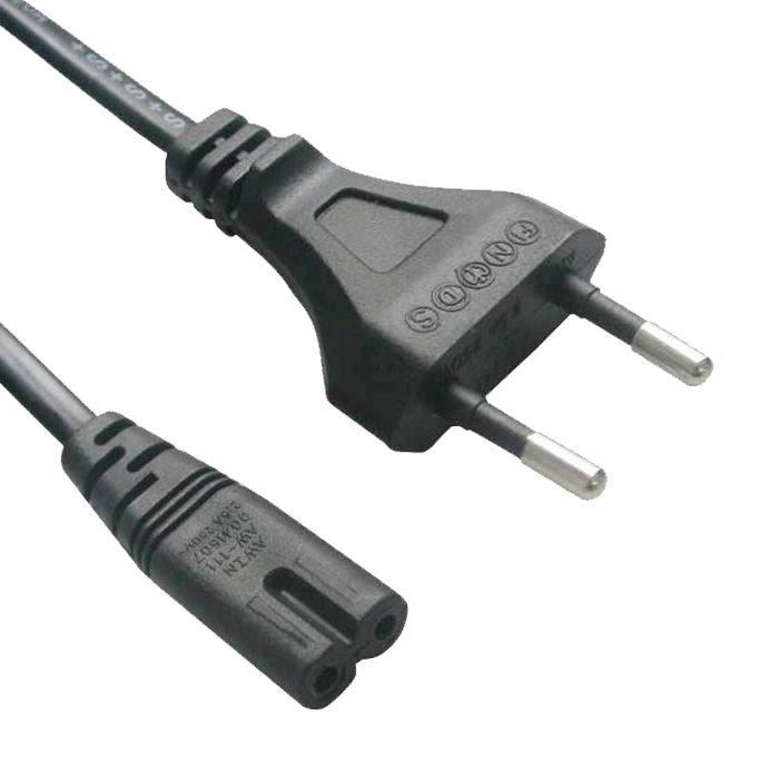 Elovo Cordon électrique secteur / bipolaire pour prises européennes - longueur 150 cm - fabrication spéciale extra-court - pack de