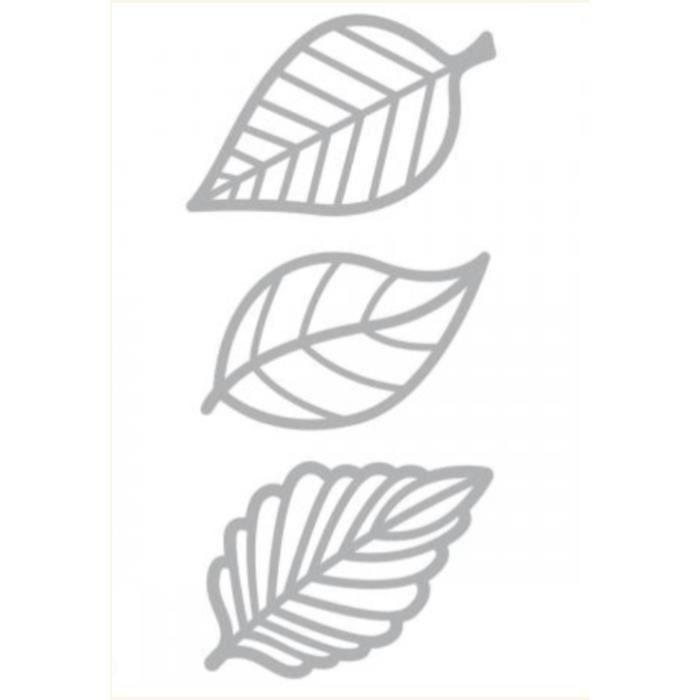 DIES/ MATRICES DE DÉCOUPE 'ARTEMIO - Feuilles à nervures QTÉ 3 SIZZIX BIG SHOT