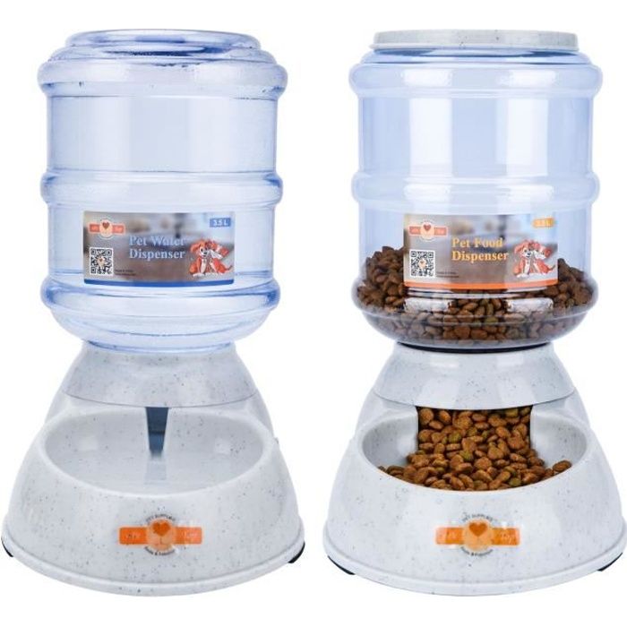 ePeTop Automatiques Distributeur de Nourriture et d'eau pour Chat et Chien 3.5L