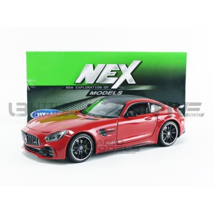 Voiture Miniature de Collection - WELLY 1/24 - MERCEDES-BENZ AMG GT-R - 2017 - Red - 24081R