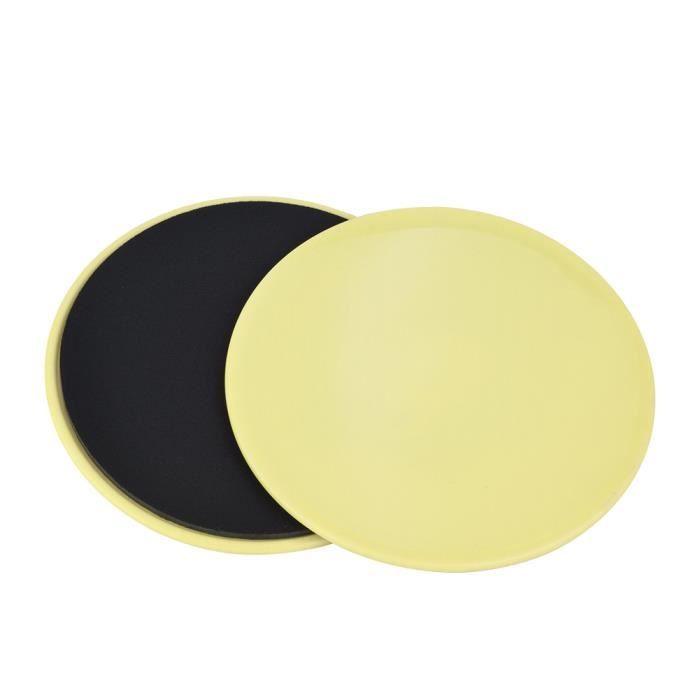 Banc de musculation 2 PCS Exercice Disque Glissant Glissant Disque Fitness Core Slider Sport Entraînement Complet Du Corps (jaune)