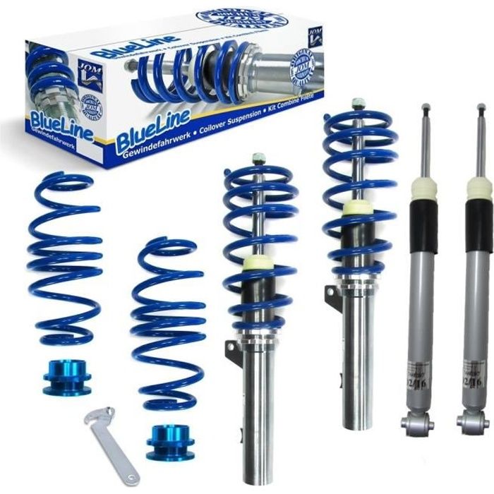 KIT AMORTISSEURS SUSPENSIONS COMBINE FILETE AVANT ET ARRIERE POUR VW GOLF 7 AUDI A3 8V SEAT LEON 5F