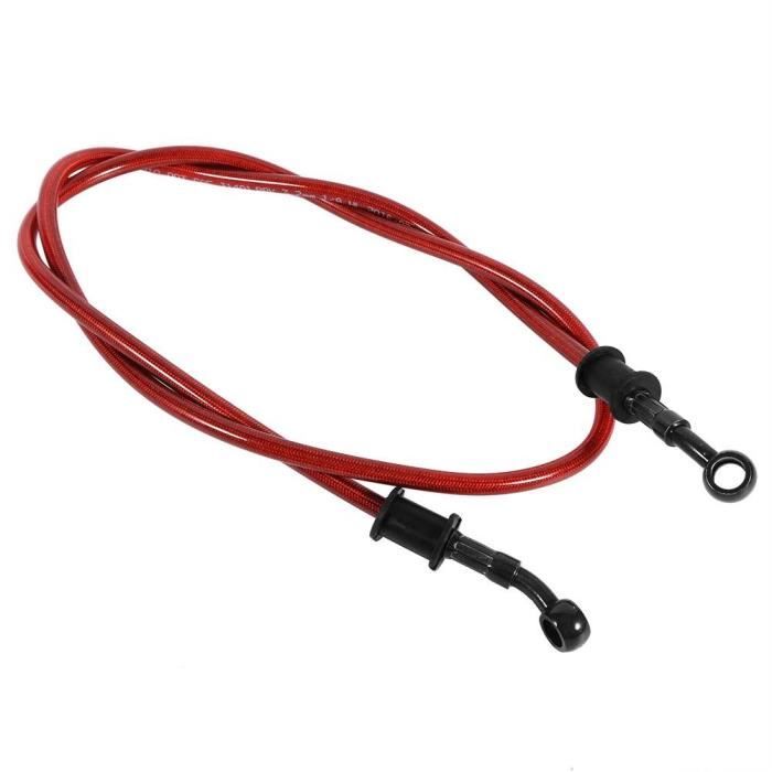 Tuyau D'huile Embrayage Frein, Keenso Tuyau de Ligne Tressé en Acier Inoxydable Coloré 500-600 - 900 - 1200MM pour Moto(Red 1200m