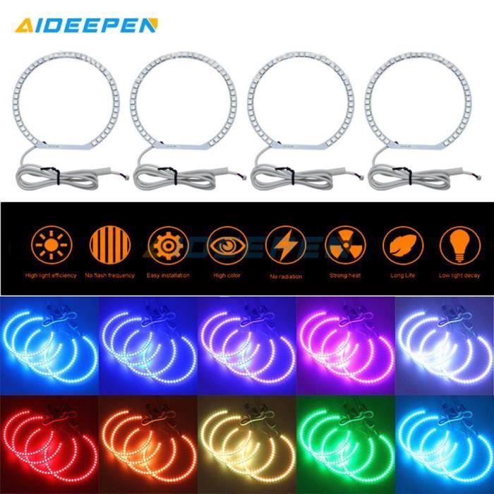 Pour BMW E36 E38 E39 E46 multicolore 5050 RVB Flash SMD Led Angel Eyes Halo Anneaux