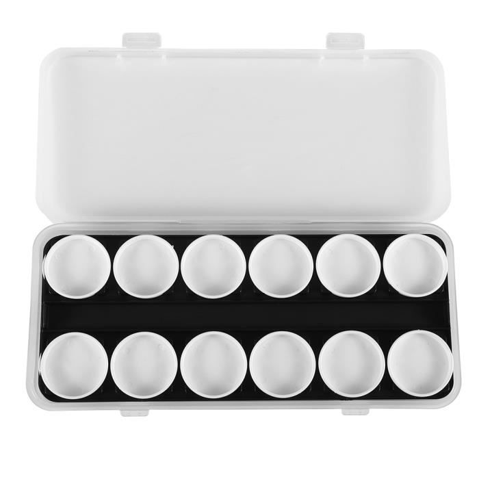 Palette de peinture à effet fixe, palette d'accessoires d'art d'ongle, 24 pièces ABS matériel pratique de haute qualité pour les