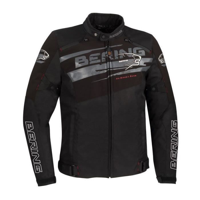 BERING Blouson moto Vikos - Homme - Noir et gris