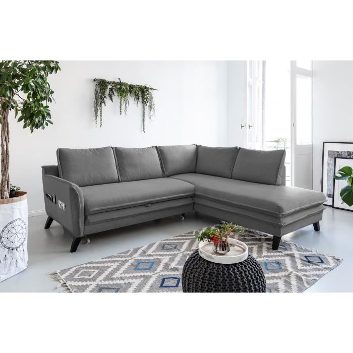 Canapé BOHO Bobochic gris foncé