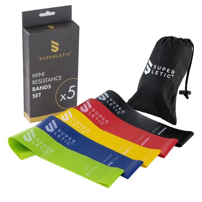 Bandes de Resistance - Capital Sports Uros Mini Resistance - Set de 5 - 25 niveaux de résistance