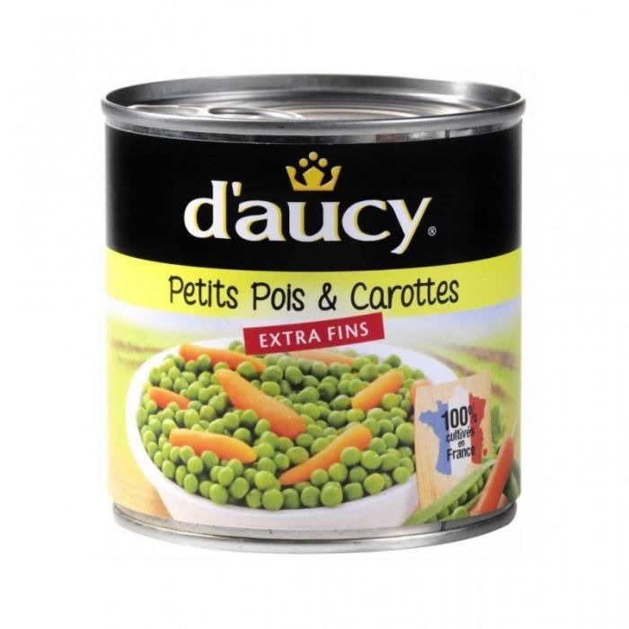 D'aucy Petits Pois & Carottes Extra Fins 400g (lot de 10)