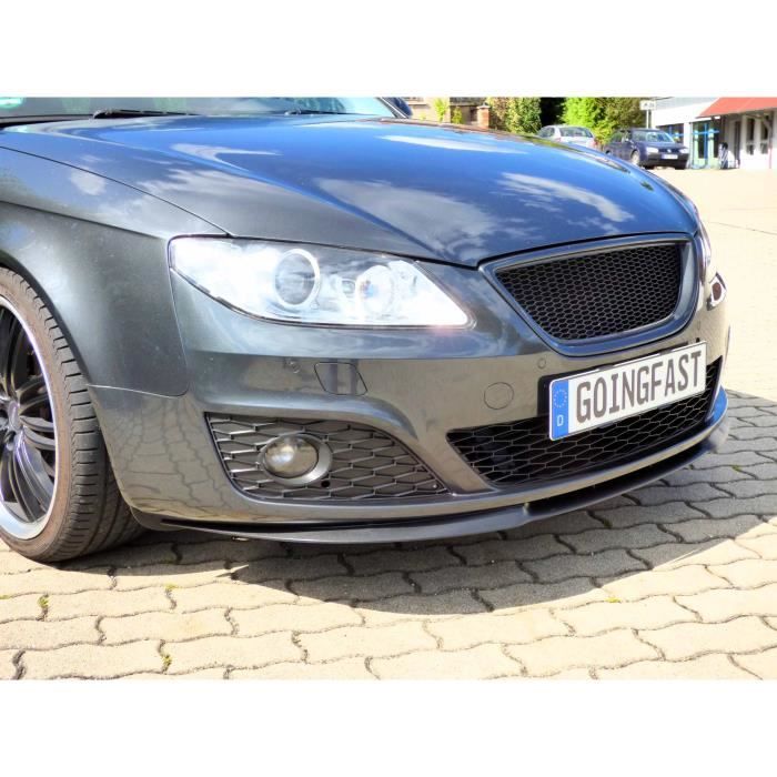 Pour Seat Exeo Cupra R Lèvre Lame Inférieure Spoiler Pare-Choc Avant Noir 08-13