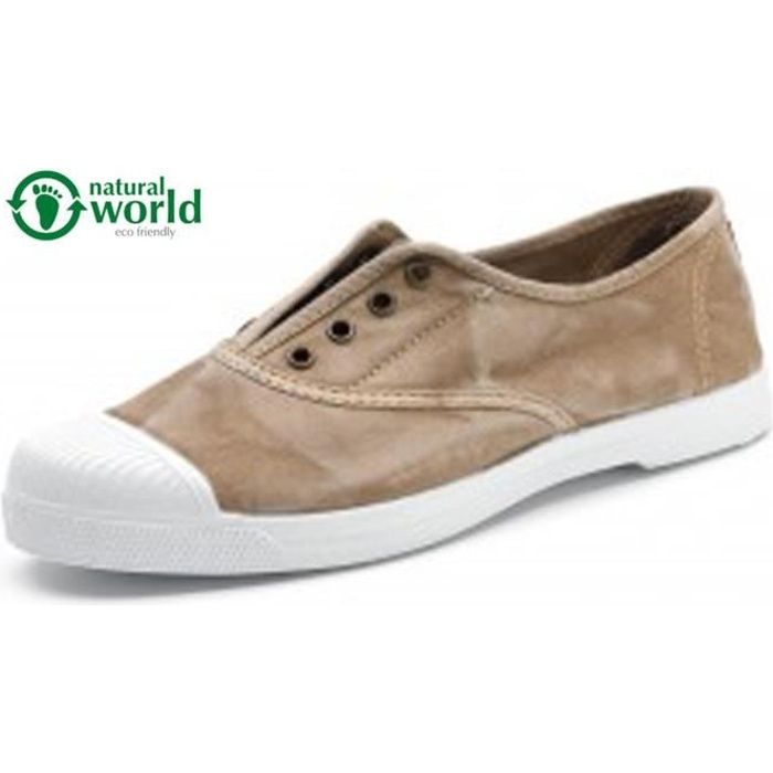 Baskets toile Natural World Elast Beige 102E / 621 femme